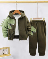 Cute & Comfy Printed Fleece Tracksuit for Boys and Girls - 2 Pcs