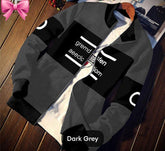 1 Pc Men's Fleece Printed Fleece Zipper Jacket
