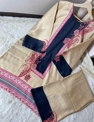 Stylish Multi-Color Printed Co-Ord Set - 2 Pcs Women's Stitched Silk Ensemble