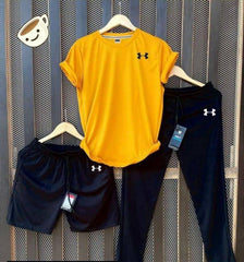 3 Pcs Men's Stitched Cotton Jersey Printed Track Suit