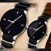 Stylish Unisex Couple Watches - Set of 2 with Quartz Movement
