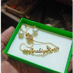 Fancy Beautiful Zircon Gold Plated Up Down Bracelet For HER