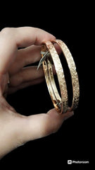 2 Pcs Minakari Design Gold Plated Kundan Kara Bangle