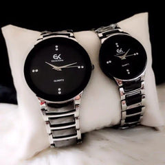 Stylish Unisex Couple Watches - Set of 2 with Quartz Movement