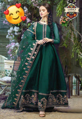 3 Pcs Women's Stitched Chiffon Embroidered Maxi