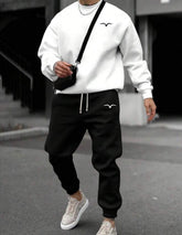 2 Pcs Men's Fleece Plain Hoodie Track Suit
