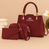 3 Pcs Girl's Rexene Hand Bag Set - Stylish & Versatile