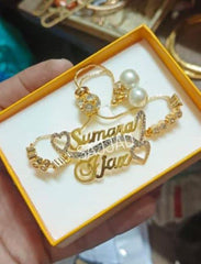 Fancy Beautiful Zircon Gold Plated Up Down Bracelet For HER