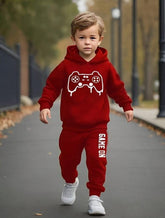 2 Pcs Boy's Micro Printed Tracksuit