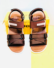 Fancy Men's Sandals - Brown Fabric - Available in 6 Sizes