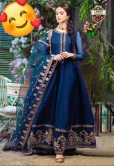 3 Pcs Women's Stitched Chiffon Embroidered Maxi