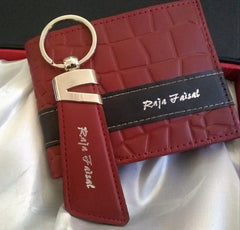 Personalized Name Men’s Wallet & Keychain