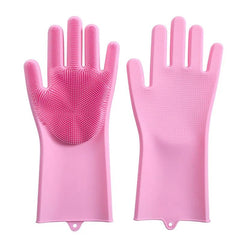 Washing Gloves Silicone Waterproof Insulated Gloves Bathroom Kitchen and Bathroom Cleaning Car Wash Multi-purpose Gloves(