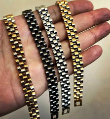 Gold Plated Unisex Chain Bracelet - 1 Pc Unique Design