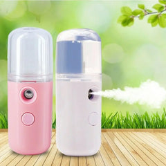 Portable Nano Water Refreshment Facial Makeup Water Mist Creat for Girls and Women Cool Summer Watering Cylinder