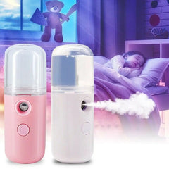 Portable Nano Water Refreshment Facial Makeup Water Mist Creat for Girls and Women Cool Summer Watering Cylinder