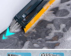 Floor Scrub Brush 2 In 1 Cleaning Brush Long Handle Removable Wiper Magic Broom Brush Squeegee Tile Kitchen Cleaning Tools