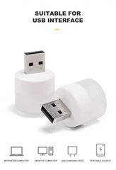 1 Piece USB Lamp Mini LED Night Light Power Bank Charging USB Book Lights Small Round Reading Desk Lamp Bulb