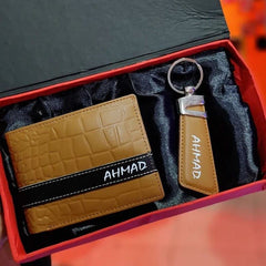 Personalized Name Men’s Wallet & Keychain