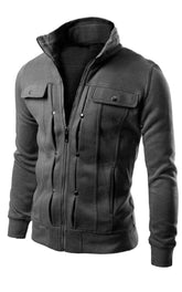 1 Pc Men's Stitched Fleece Zipper Jacket