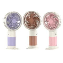Cute Mini Fan Rechargeable Fan With Mobile Phone Holder