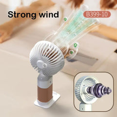 Cute Mini Fan Rechargeable Fan With Mobile Phone Holder