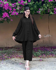 Stylish Women's Western Style Coat Inner & Trouser