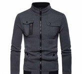 1 Pc Men's Stitched Fleece Zipper Jacket