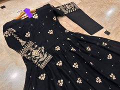 2 Pcs - Sequence Boti With Thread Zarri Work On Sleeves, Front Body Maxi With Trouser