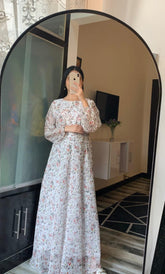 Printed Chiffon Frock - 1 Pc Women's Stitched Delight