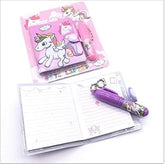 Kids Dairy With Pen Small Cartoon Pocket Diary with Small Pen for Kids