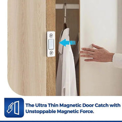 Magnetic Door Catch Ultra Thin Cabinet Magnets Stainless Steel Cabinet Door Magnetic Catch Adhesive Cabinet Door Magnets For Kitchen Closet Drawer Magnetic Cabinet Latch