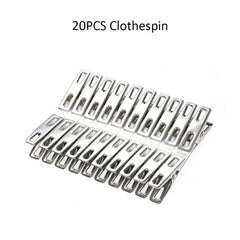 Pack of 20 Stainless Steel Clothes Clips