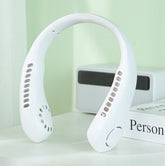 Portable Neck Fan Electric Wireless Fan Rechargeable USB Mini Fan Bladeless Personal Fans Hanging Neck Cooler for Outdoor Sports