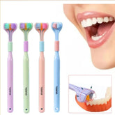 Three Sided Toothbrush Soft Bristles Gentle Clean Replaceable Heads 360 Degree Coverage Toothbrush