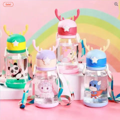 York Horn Kids Bottle Direct Sip Water Bottle With Straw for Kids