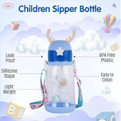York Horn Kids Bottle Direct Sip Water Bottle With Straw for Kids