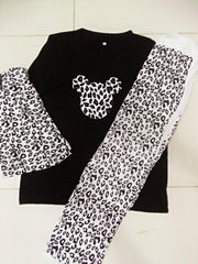 Comfortable 3 Pcs Printed Cotton Jersey Night Suit for Women