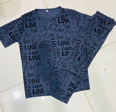 Stylish Printed Cotton Jersey Night Suit - 2 Pcs Set for Ultimate Comfort