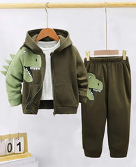 Cute & Comfy Printed Fleece Tracksuit for Boys and Girls - 2 Pcs
