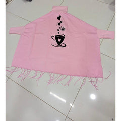 Women's Fleece Printed Poncho