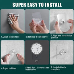 10pcs Strong Self Adhesive Punch Free Wall Hooks Nail Mounting Rack Screw Rod Seamless Screw Stickers Hang Kits