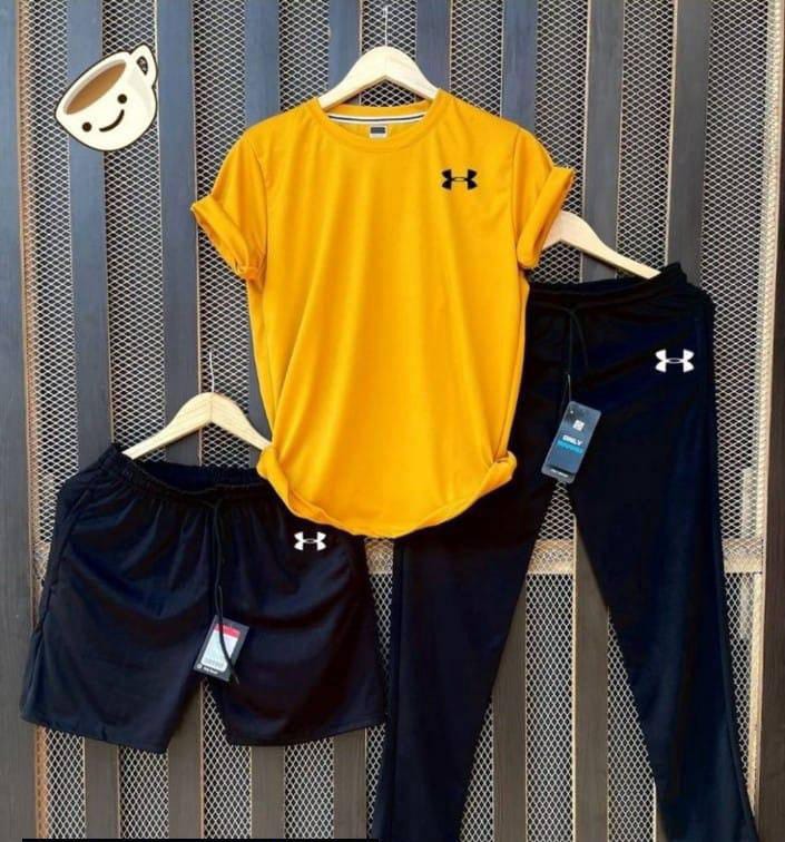 3 Pcs Men's Stitched Cotton Jersey Printed Track Suit