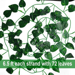 Beautiful Hanging Green Leaves Bail - 6.5 Ft