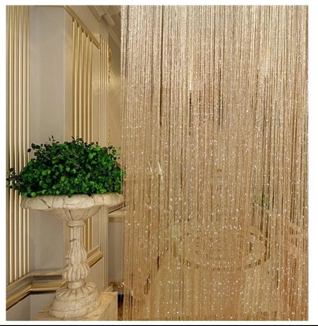 Golden Foil Decor Curtains - Perfect Backdrop Accessory, 1 Pc