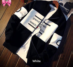 1 Pc Men's Fleece Printed Fleece Zipper Jacket