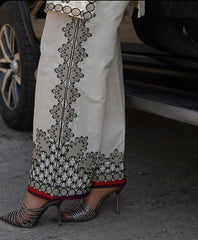 2 Pcs Women's Stitched Embroidered Shirt And Trouser