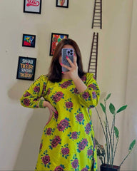 2 Pcs Women's Stitched Linen Embroidered Shirt And Trouser