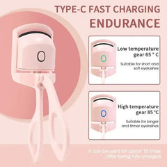 Electric Eyelash Curler | Electric eyelash applicator | Heated Eyelashes Curling Tool with USB Rechargeable Design | Quick Heating & Long-Lasting Curl