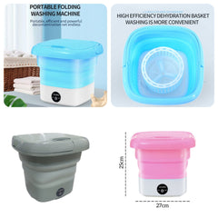 Portable Mini Folding Washing Machine Portable Mini Laundry Machine For Clothes Multi Color